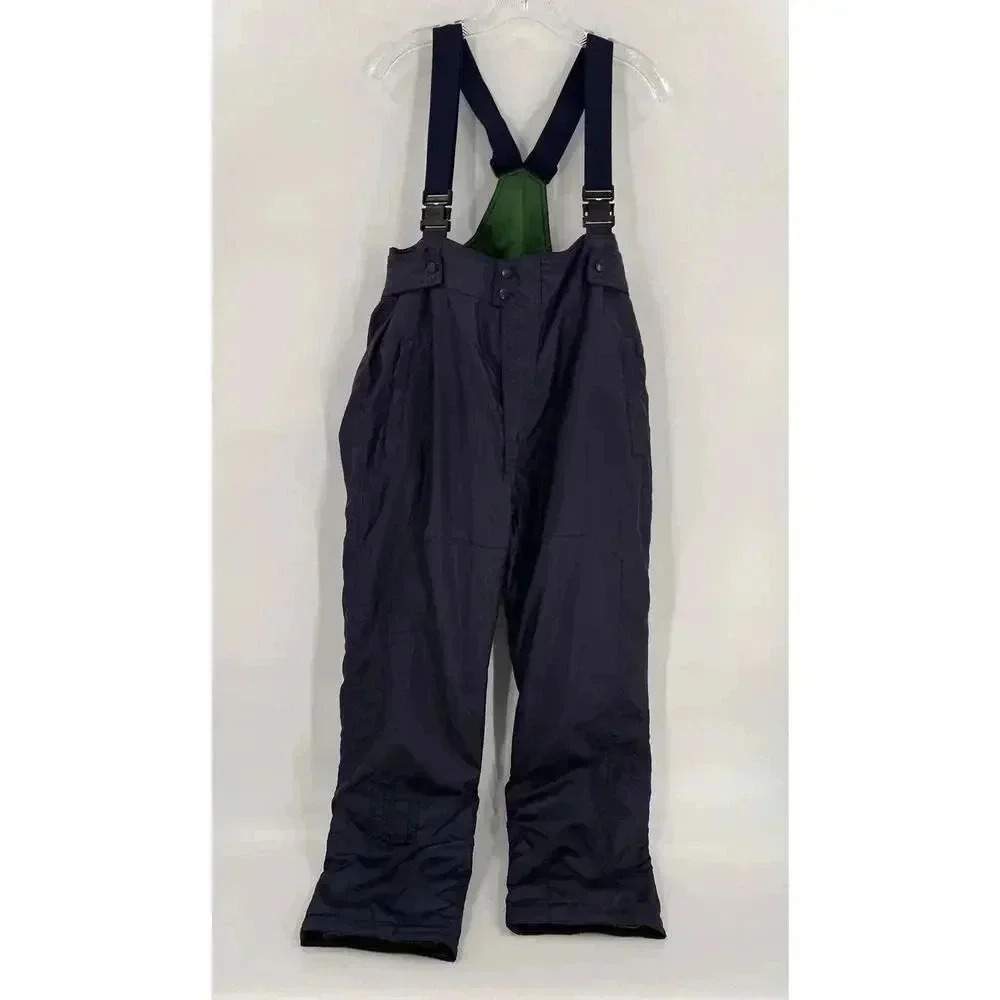 Vintage 90's Nevica Snow Bibs Overalls USA 36 Navy Colorblock Inside Excellent